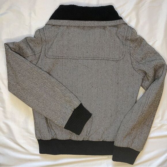 Heritage 1981 Bomber Jacket | Y2K Herringbone Wool Blend, Toggle Closures - Picture 6 of 8